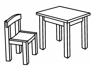 Раскраски ель, Раскраска мебель мебель