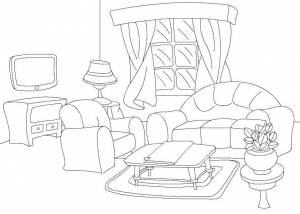 Раскраски Раскраска Мебель мебель на праздники