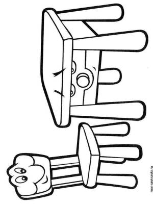 Раскраска Мебель