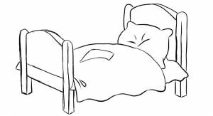 Раскраска Кровать