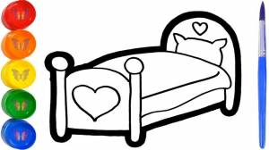 Как нарисовать ДЕТСКУЮ КРОВАТЬ
