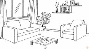 Раскраски для гостиной, бесплатные для детей и взрослых