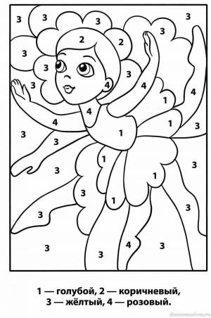 Раскраски По номерам для детей 5 лет