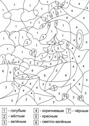 Раскраски Раскраска Раскрась картинку по номерам раскраски по номерам