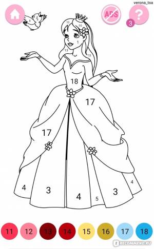 Приложение Раскраски Принцессы по Номерам