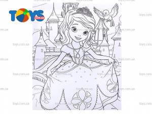 Детская раскраска по номерам «Принцесса София»