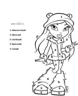 Раскраски по номерам и цыфрам для детей
