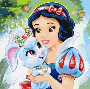 картина по номерам Красиво Красим Принцесса Белоснежка, 60 х 60 см, цены на Мегамаркет