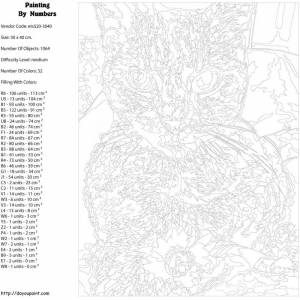 Кошка с цветком 75х100 Раскраска картина по номерам на холсте ets520-3040-75x100