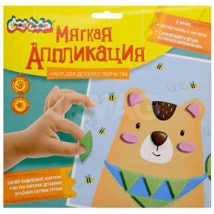 Аппликация Каляка-Маляка мягкая ЭВА Мишка