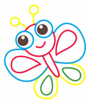Раскраски с цветным контуром