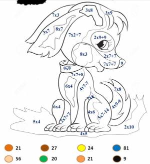 Математические раскраски Таблица умножения
