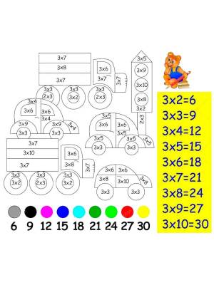 Раскраска Таблица умножения