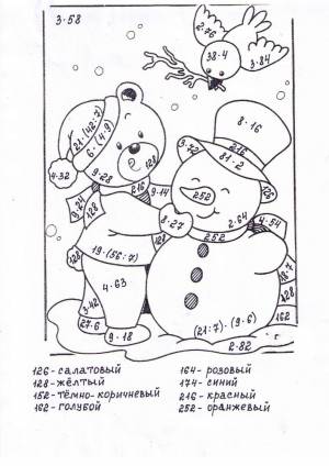 Раскраски Умножение и Деление
