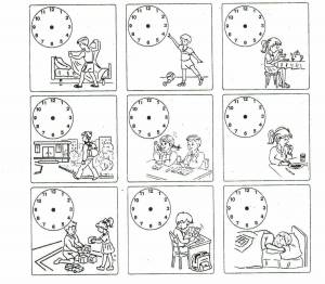 Раскраска Режим дня