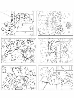 Раскраски Режим дня   в формате