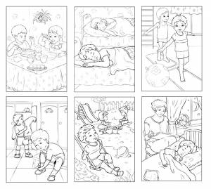 Раскраска Режим Дня