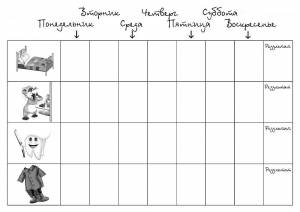 Раскраска Режим Дня