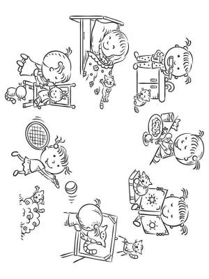 Раскраски Режим дня