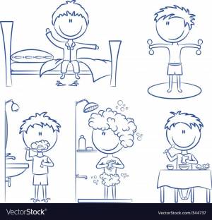 Распорядок дня рисунок простой