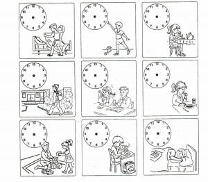 Раскраска Режим дня