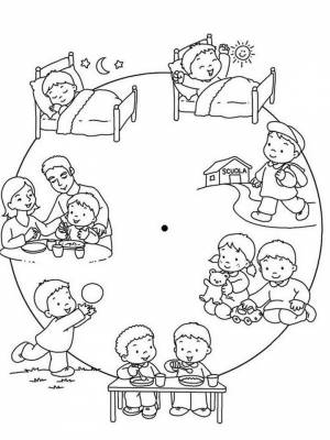 Картинка Режим дня  для мальчиков