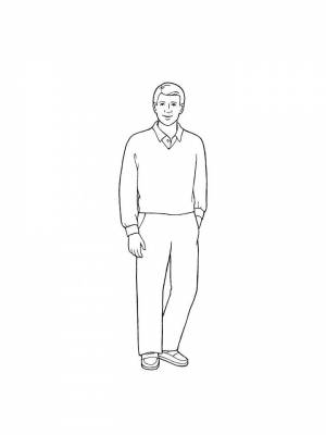 Раскраска Человек  картинку для детей