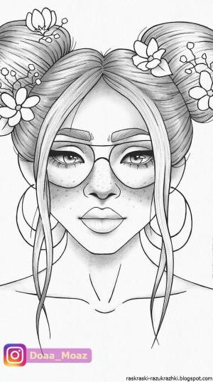 Раскраска лицо человека