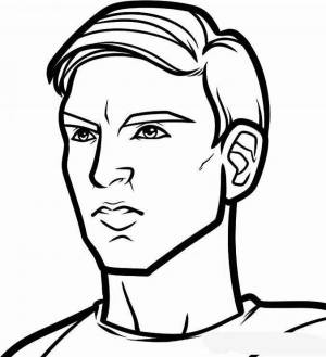 Раскраски Лицо мужчины