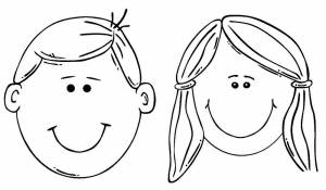 Раскраска Лицо Девочки