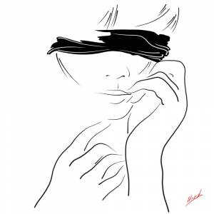 Рисунок человек с закрытыми глазами