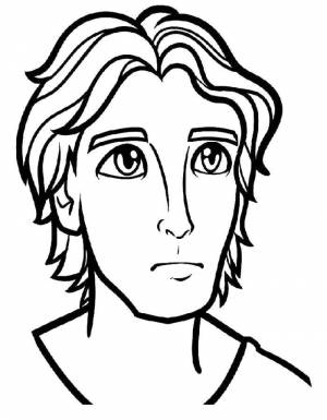 Раскраски Раскраска Лицо парня Люди
