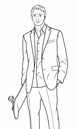 Рисунок мужчины карандашом для детей