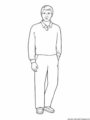 Человек карандашом для детей