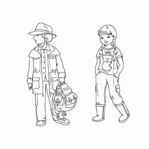 Раскраски Людей в одежде