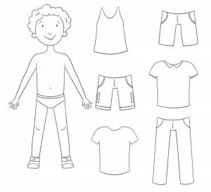 Раскраски Человек с одеждой