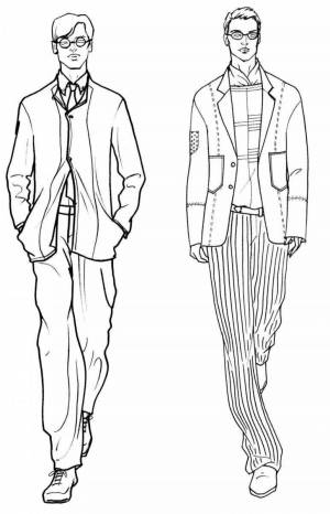 Раскраски Людей в одежде