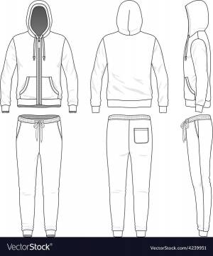 Легкий рисунок человек в одежде