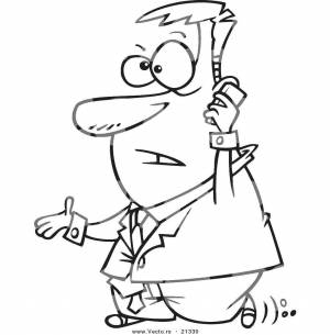 Раскраски Раскраска Человек разговаривает по телефону раскраски, Сайт раскрасок