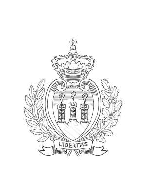 Раскраска Гербы