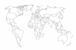 Политическая карта мира контур карты мира серый мир mapcountries иллюстрация
