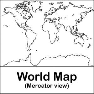 Раскраски Раскраска Мировая карта