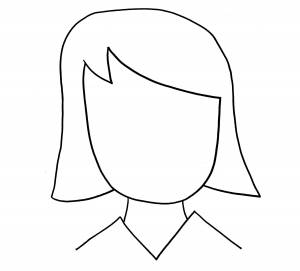 Портрет мамы шаблон для рисования