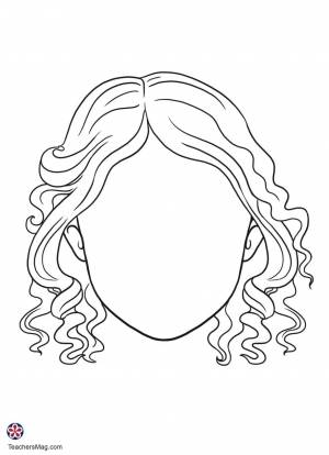 Трафарет портрета мамы для детей