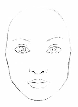 Раскраска Портрет Мамы