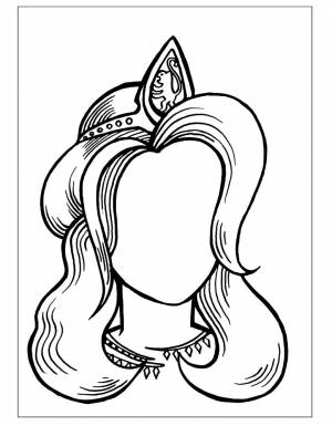 Раскраска портрет мамы  и