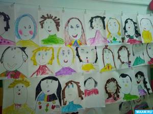 Фотоотчёт о занятии по рисованию в старшей группе «Портрет мамы»