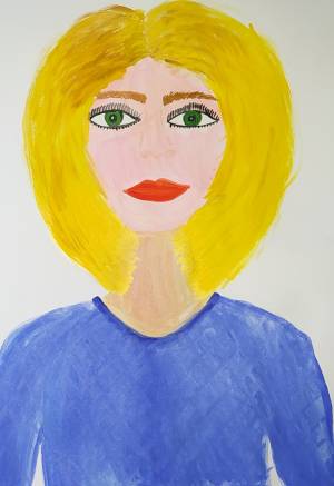 Рисование портрет мамы