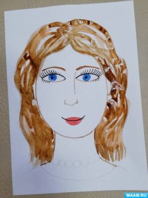 Мастер-класс по рисованию «Портрет мамы»
