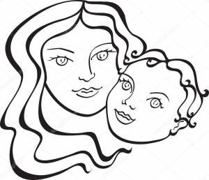 Мамин портрет раскраска